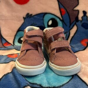 Vans Kids Pink Velcro Sneakers